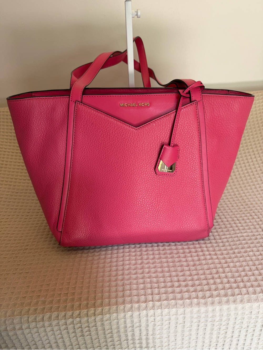 Michael Kors Rose Pink Whitney Pebbled Leather Tote